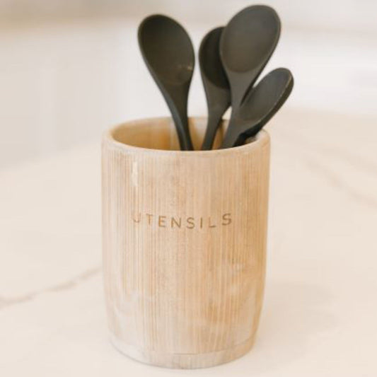 Wooden Utensil Holder