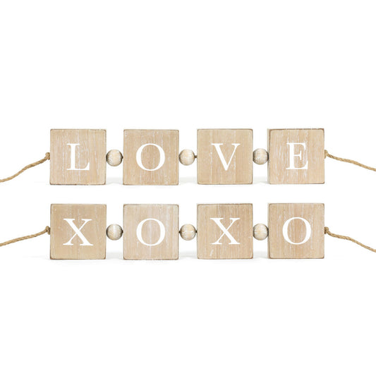 Feel The Love Reversible Wooden Blocks