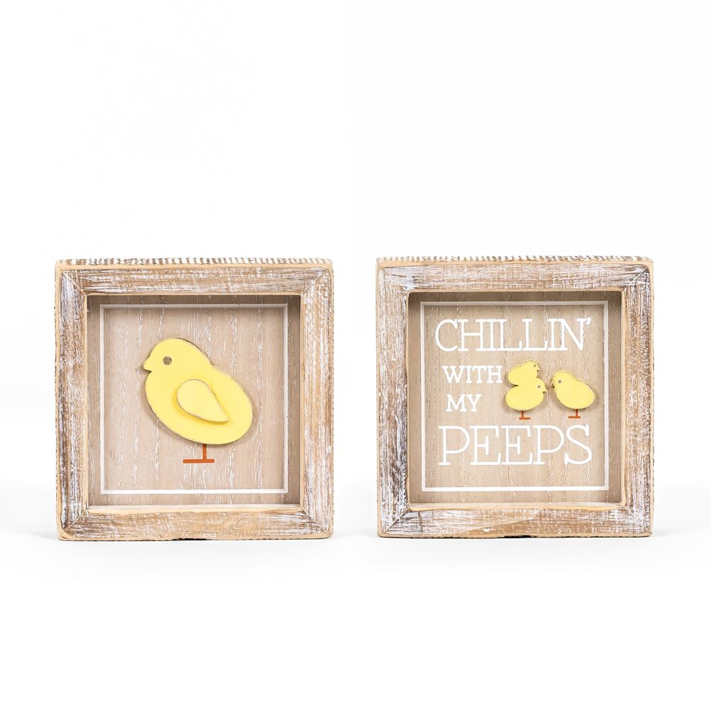 Peeps Reversible Wooden Frame Sign