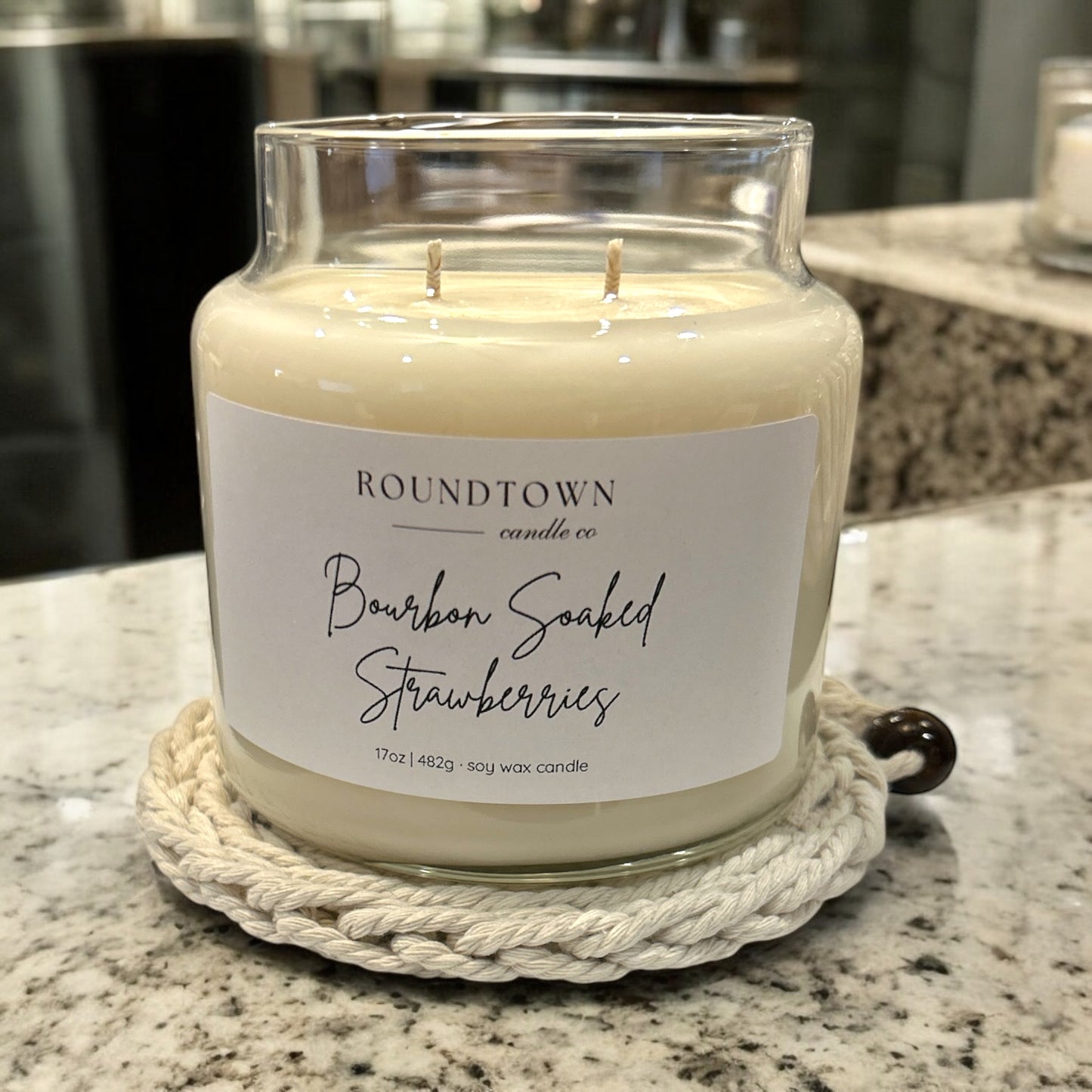 Large Macramé Candle Coaster