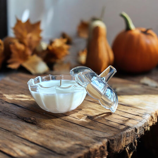 Glass Pumpkin Candles